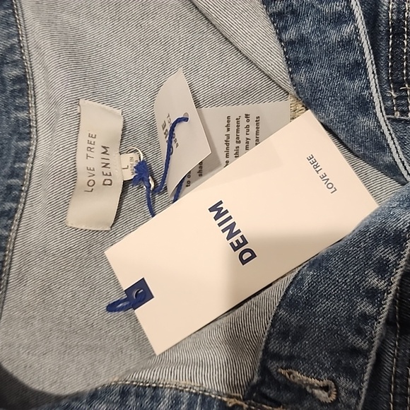 NWT Distressed Medium Wash Button-up Midi Denim Jacket Dress Size L - Picture 7 of 7
